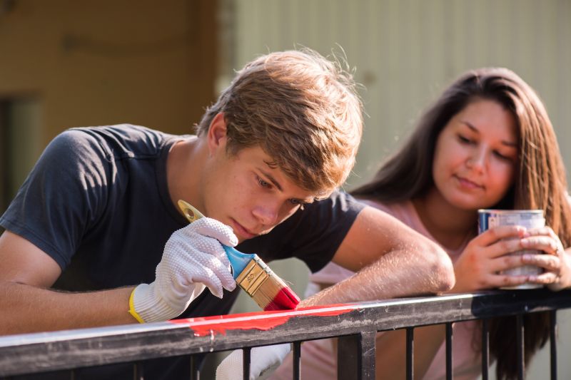 Black Iron Fence Installation